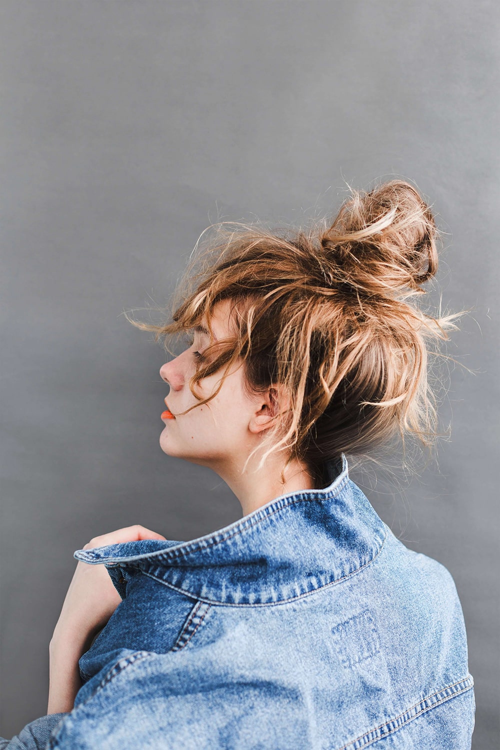 girl-jean-jacket-grey-hair